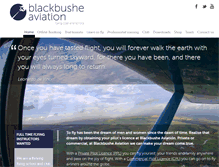 Tablet Screenshot of blackbusheaviation.com